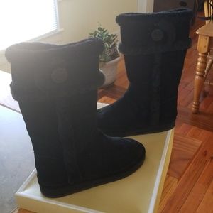Michael Kors Black Winter Suede Boots